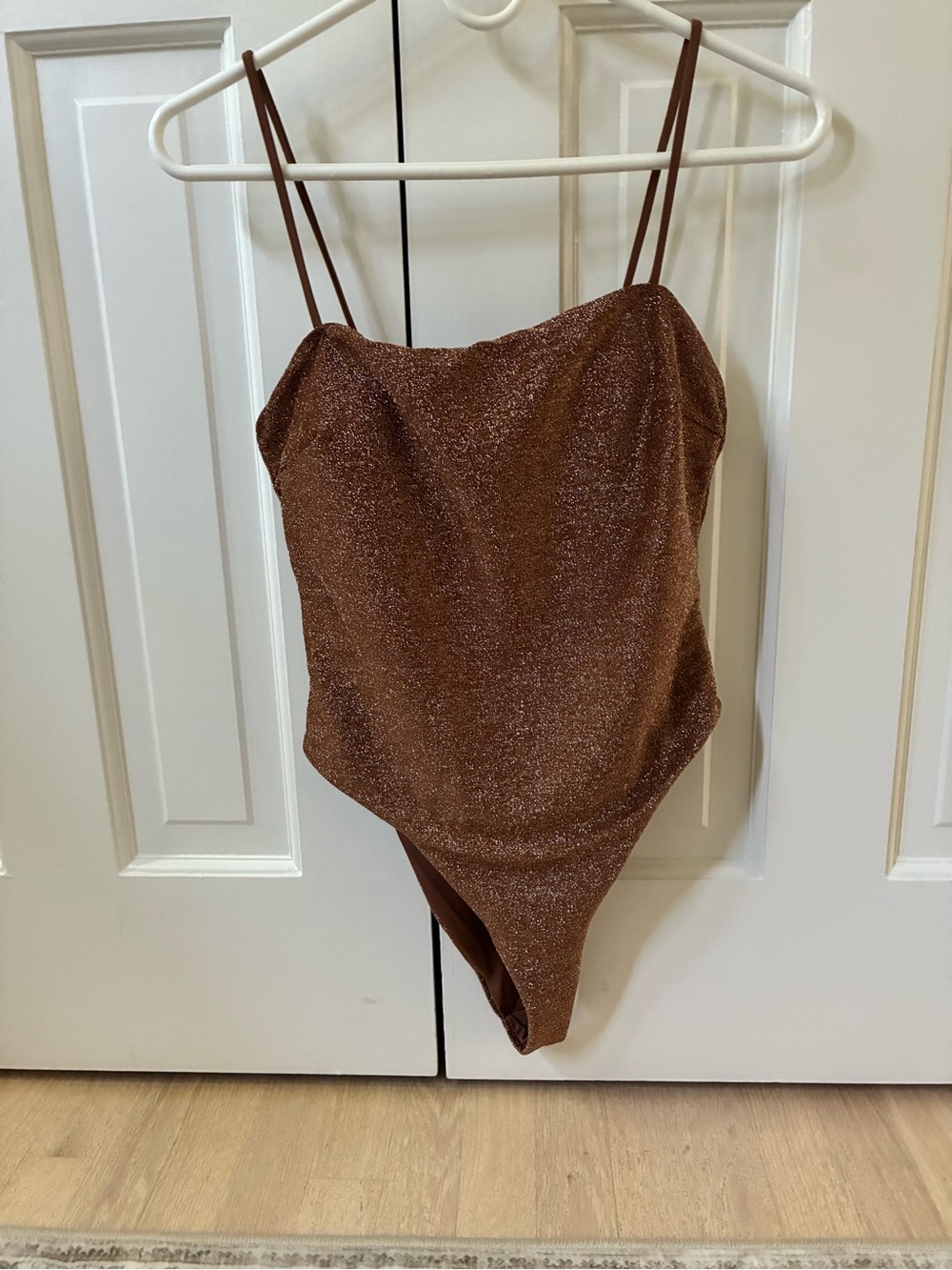 Brown Shimmer One-Piece Swimsuit for women
